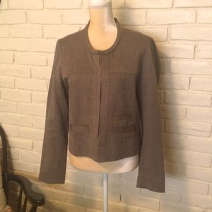 Coldwater Creek jacket brown chevron print